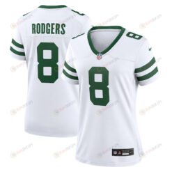 Aaron Rodgers 8 New York Jets Legacy Game Women Jersey - White
