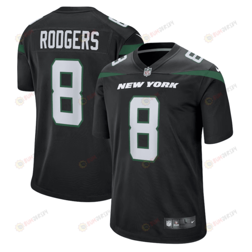 Aaron Rodgers 8 New York Jets Men's Jersey - Black