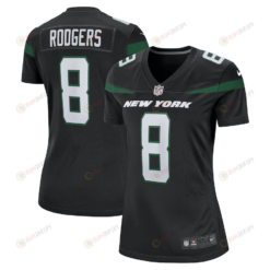 Aaron Rodgers 8 New York Jets WoMen's Jersey - Black