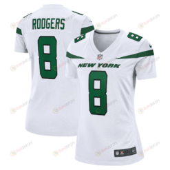 Aaron Rodgers 8 New York Jets WoMen's Jersey - White