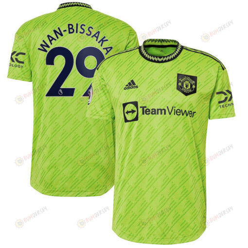 Aaron Wan-Bissaka 29 Manchester United 2022/23 Third Player Men Jersey - Neon Green