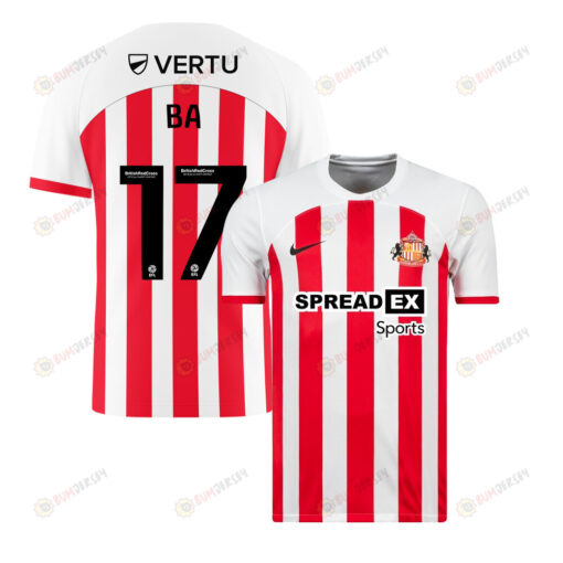 Abdoullah Ba 17 Sunderland A.F.C 2023-24 Home Men Jersey - White