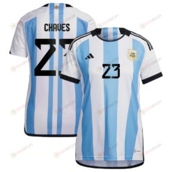 Abiga?l Chaves 23 Argentina Women's National Team 2023-24 World Cup Home Women Jersey