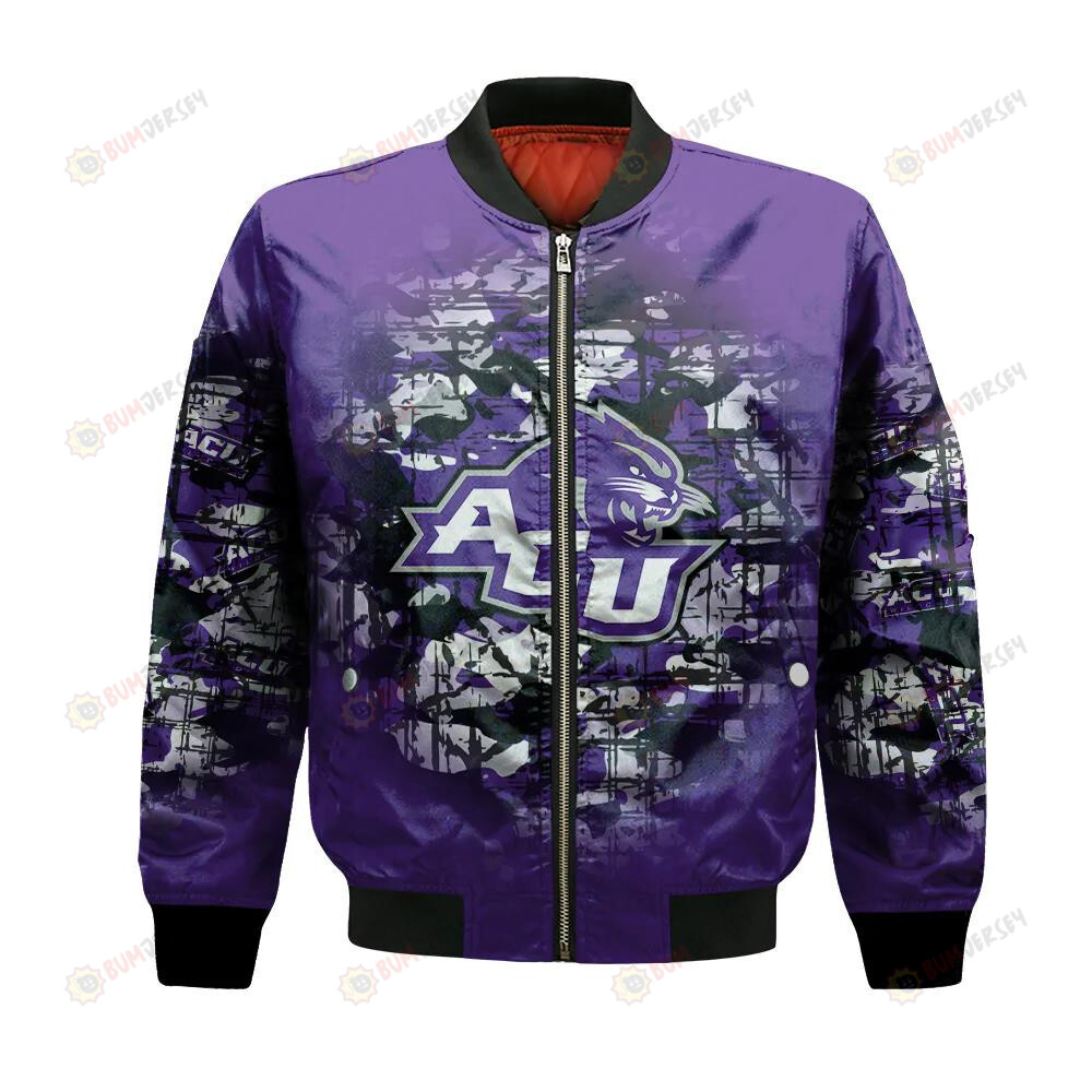 Abilene Christian Wildcats Bomber Jacket 3D Printed Camouflage Vintage