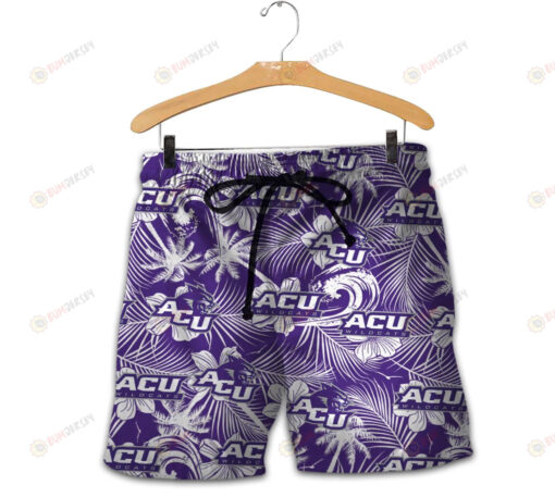 Abilene Christian Wildcats Men Shorts Tropical Seamless