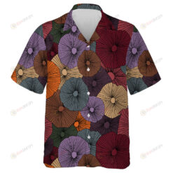 Abstract Colorful Flowers And Peace Flower Symbol Hippie Pattern Hawaiian Shirt