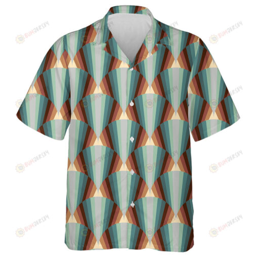 Abstract Green And Yellow Tropical Leaves In Hippie Style Design Hawaiian Shirt