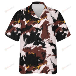 Abstract Tricolor Camouflage Elements Oil Painting Hawaiian Shirt