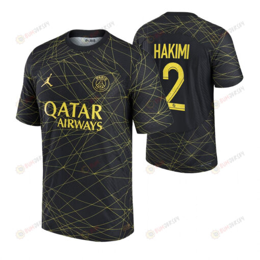 Achraf Hakimi 2 Paris Saint-Germain 2022/23 Fourth Breathe Stadium Player Jersey - Men Black