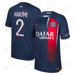 Achraf Hakimi 2 Paris Saint-Germain Youth 2023/24 Home Jersey - Navy