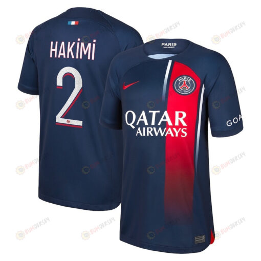 Achraf Hakimi 2 Paris Saint-Germain Youth 2023/24 Home Jersey - Navy