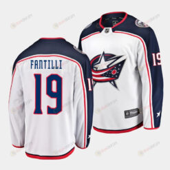 Adam Fantilli #19 Columbus Blue Jackets 2023 NHL Draft Away Men Jersey - White
