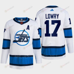 Adam Lowry 17 Reverse Retro 2.0 2022 Winnipeg Jets White Jersey Primegreen