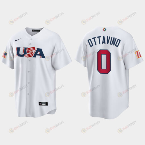 Adam Ottavino 0 USA Baseball 2023 World Baseball Classic Jersey - White