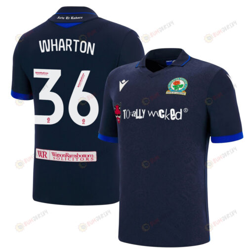 Adam Wharton 36 Blackburn Rovers 2022-23 Away Jersey - Navy