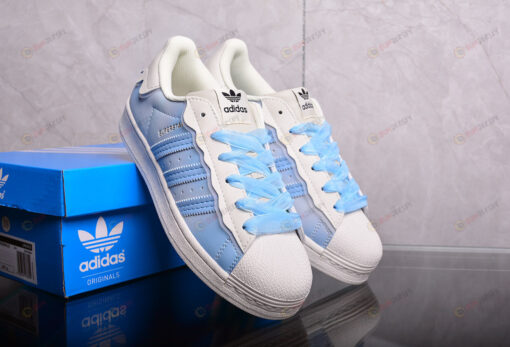 Adidas Originals Superstar Cloud White Blue Shoes Sneakers