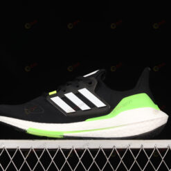 Adidas Ultraboost 22 Core Black / Cloud White / Solar Green Shoes Sneakers