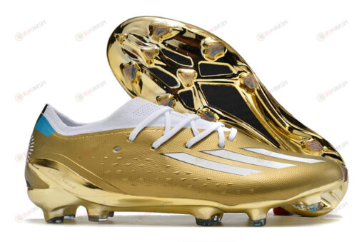 Adidas x Speedportal.1 FG Messi Leyenda Soccer Cleats Shoes In Gold Metallic