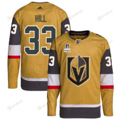 Adin Hill 33 Vegas Golden Knights Stanley Cup 2023 Final Patch Home Breakaway Men Jersey - Gold