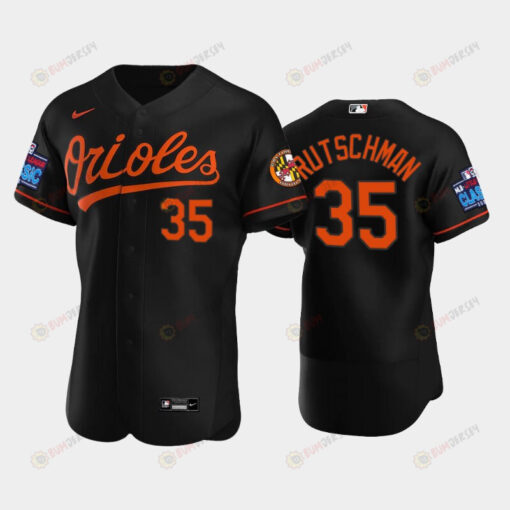 Adley Rutschman 35 Little League Classic 2022-23 Baltimore Orioles Black Alternate Jersey