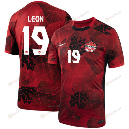 Adriana Leon 19 Canada Women's National Team 2023-24 World Cup Home Men Jersey