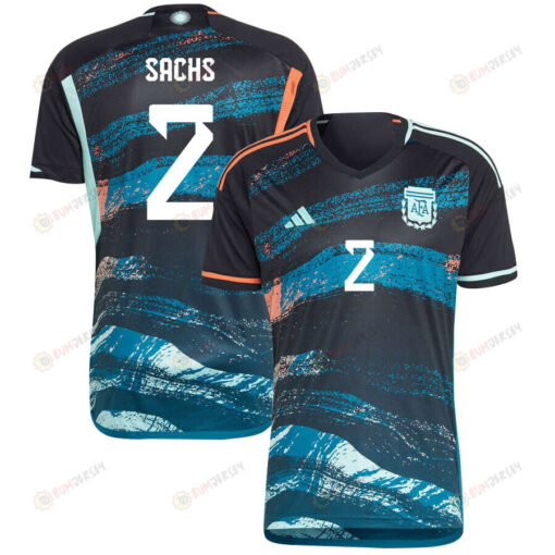 Adriana Sachs 2 Argentina Women's National Team 2023-24 World Cup Away Men Jersey