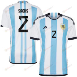 Adriana Sachs 2 Argentina Women's National Team 2023-24 World Cup Home Men Jersey