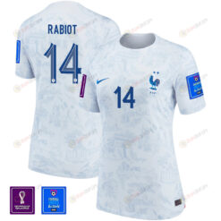 Adrien Rabiot 14 FIFA World Cup Qatar 2022 Patch France National Team - Away Women Jersey