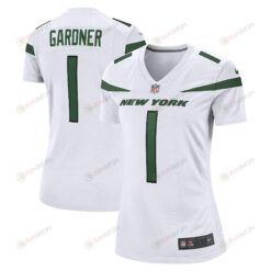 Ahmad Sauce Gardner 1 New York Jets Women's 2022 Draft First Round Pick Game Jersey In White