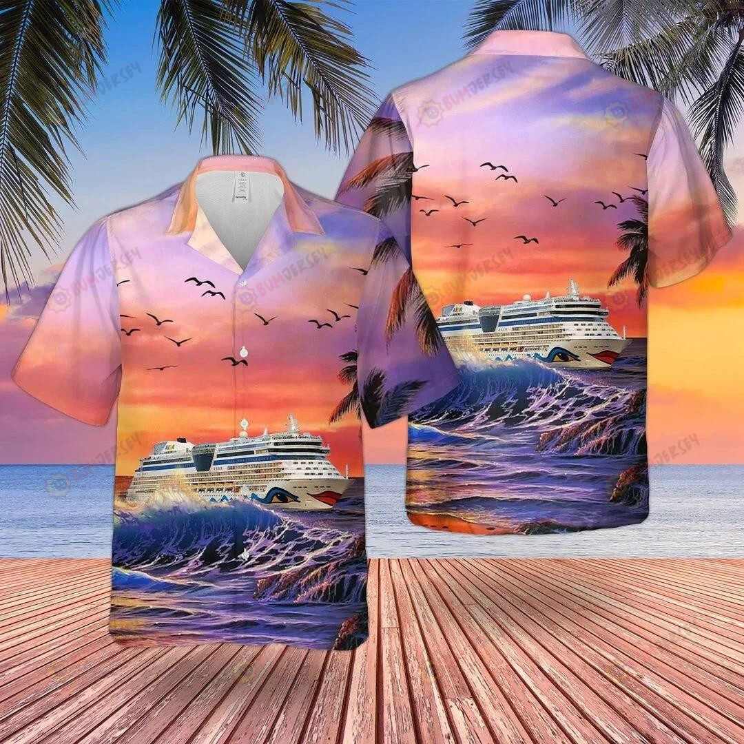 Aida Cruises Ocean Sunset Hawaiian Shirt