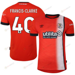 Aidan Francis-Clarke 40 Luton Town FC 2023-24 Premier League Home Men Jersey - Orange