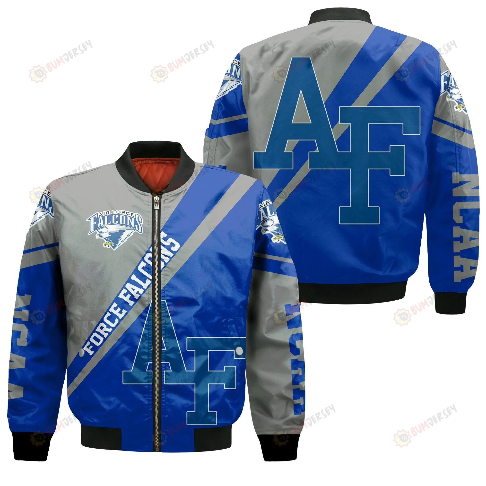 Air Force Falcons Logo Bomber Jacket 3D Printed Cross Style