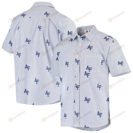 Air Force Falcons Royal Seersucker Button-Up Hawaiian Shirt