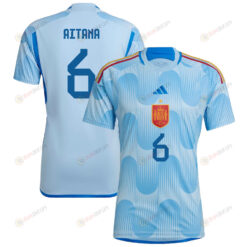 Aitana Bonmat? 6 Spain 1 Star Women's National Team 2023-24 World Cup Away WOMEN Jersey