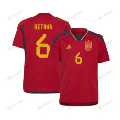 Aitana Bonmat? 6 Spain 1 Star Women's National Team 2023-24 World Cup Home Jersey