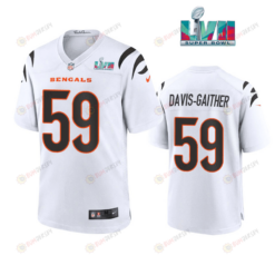 Akeem 59 Davis Gaither Cincinnati Bengals Super Bowl LVII Men's Jersey- White