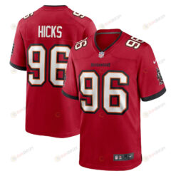 Akiem Hicks 96 Tampa Bay Buccaneers Game Player Jersey - Red