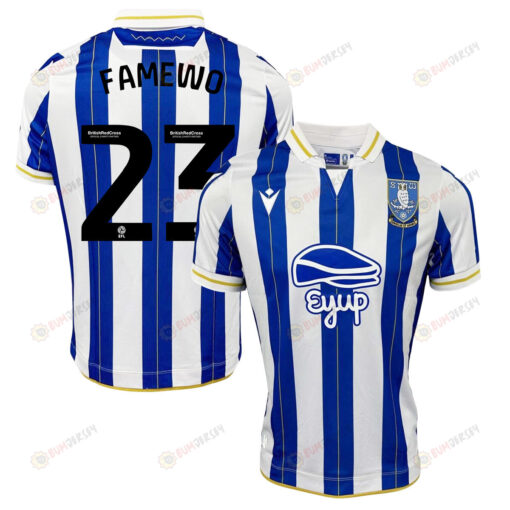 Akin Famewo 23 Sheffield Wednesday FC 2023-24 Home Men Jersey - Blue