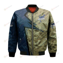 Akron Zips Bomber Jacket 3D Printed Abstract Pattern Sport