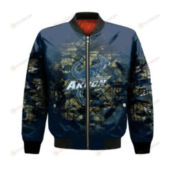 Akron Zips Bomber Jacket 3D Printed Camouflage Vintage