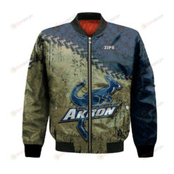 Akron Zips Bomber Jacket 3D Printed Grunge Polynesian Tattoo