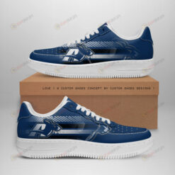 Akron Zips Logo Stripe Pattern Air Force 1 Printed In Blue