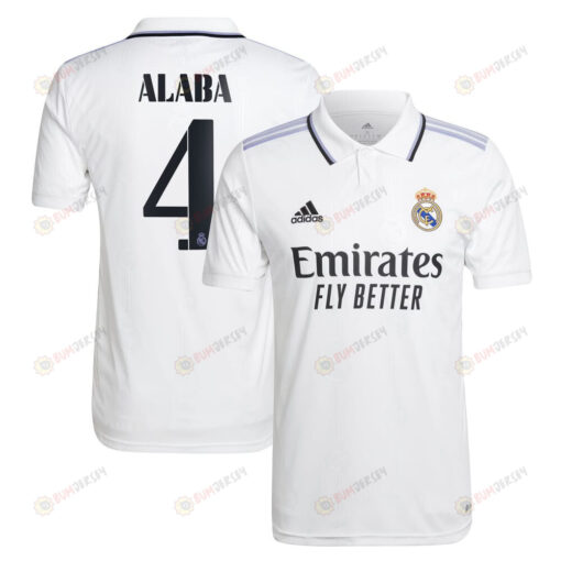 Alaba 4 Real Madrid Men 2022/23 Home Player Jersey - White