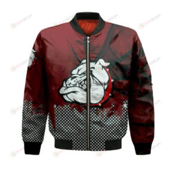 Alabama A&M Bulldogs Bomber Jacket 3D Printed Basketball Net Grunge Pattern