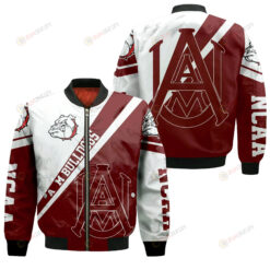 Alabama A&M Bulldogs Logo Bomber Jacket 3D Printed Cross Style