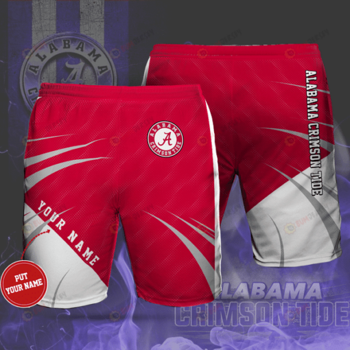 Alabama Crimson Tide Custom Name Hawaiian Shorts Summer Shorts Men Shorts - Print Shorts