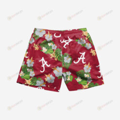 Alabama Crimson Tide Floral Hawaiian Men Shorts Swim Trunks - Print Shorts