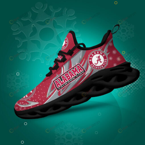 Alabama Crimson Tide Logo And Triangle Pattern 3D Max Soul Sneaker Shoes