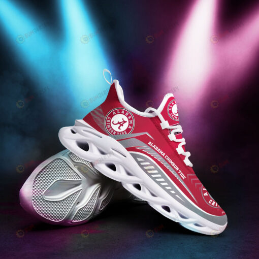 Alabama Crimson Tide Logo Boredr Pattern 3D Max Soul Sneaker Shoes