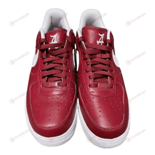 Alabama Crimson Tide Logo Pattern Air Force 1 Printed In Red